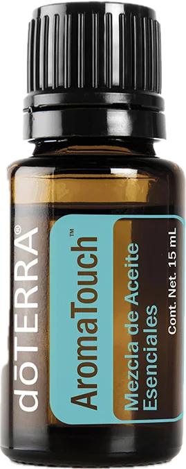 AromaTouch 15 mL, foto del producto con etiqueta en español