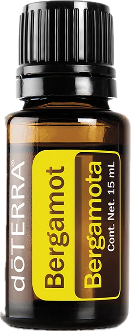 Bergamota 15 mL, foto del producto con etiqueta en español