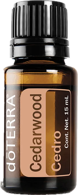 Cedro 15 mL, foto del producto con etiqueta en español