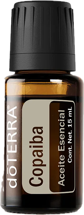 Copaiba 15 mL, foto del producto con etiqueta en español