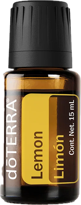 Limón 15 mL, foto del producto con etiqueta en español