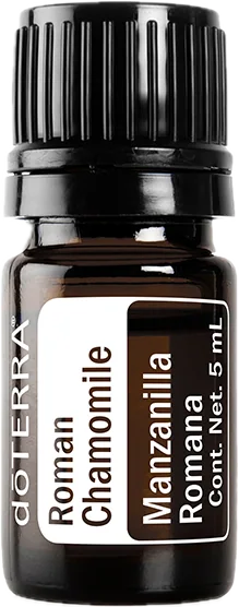 Manzanilla Romana 5 mL, foto del producto con etiqueta en español